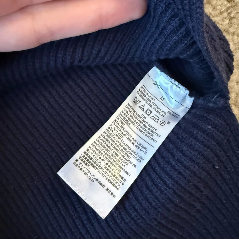 Banana Republic Womens M Long Sweater Vest with Slit Sides Navy Blue - Picture 6 of 10